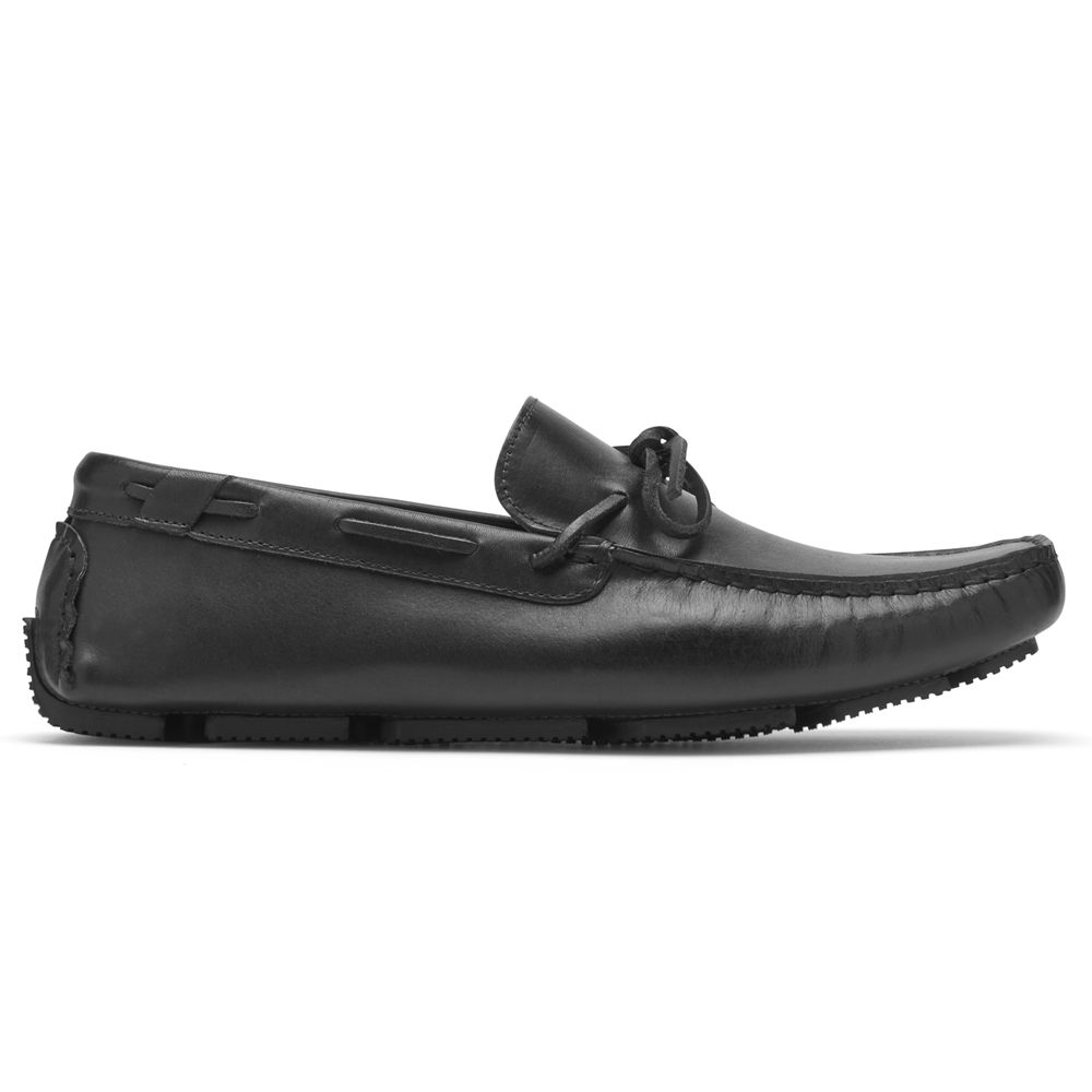 Mocasini Barbati Rockport Rhyder Tie Slip-Ons Negrii - Romania 5183-RAYJF